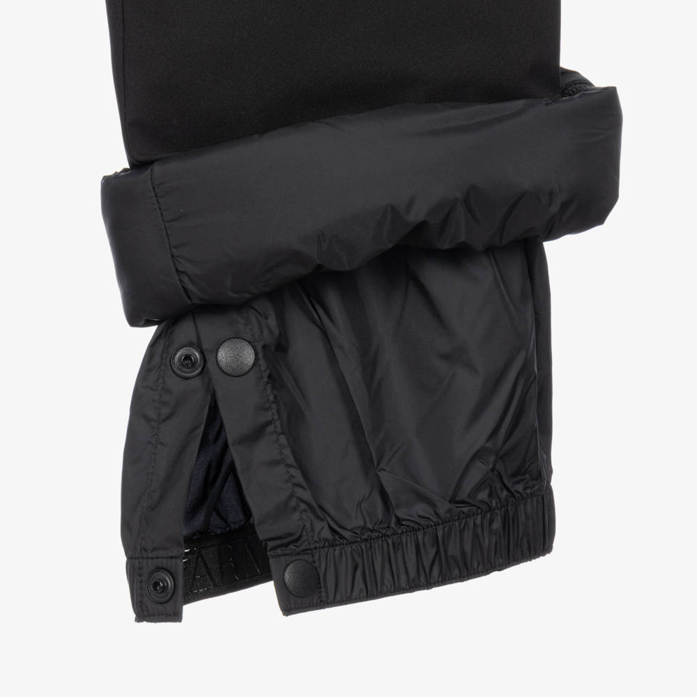 EA7 Emporio Armani-Black Technical Ski Trousers | Childrensalon