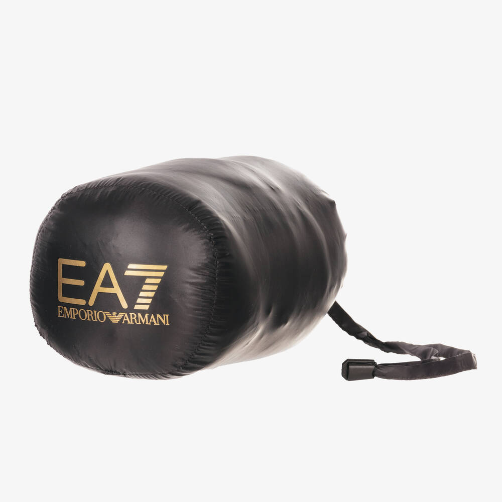 EA7 Emporio Armani-Boys Black Packable Puffer Jacket | Childrensalon