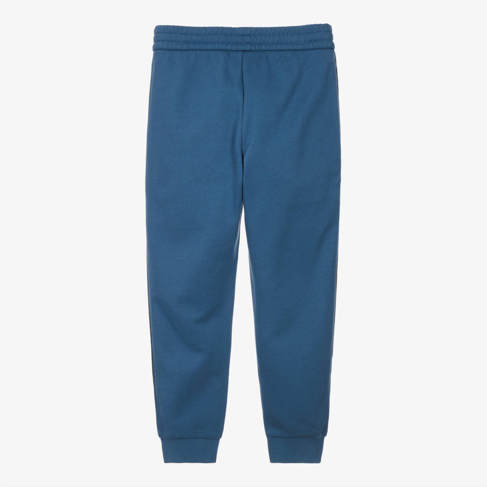 EA7 Emporio Armani-Boys Blue Brushback Jersey Joggers with | Childrensalon