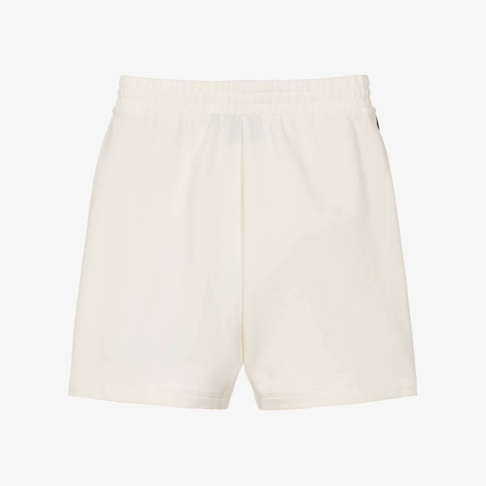 EA7 Emporio Armani-Boys Ivory Cotton Jersey Shorts | Childrensalon
