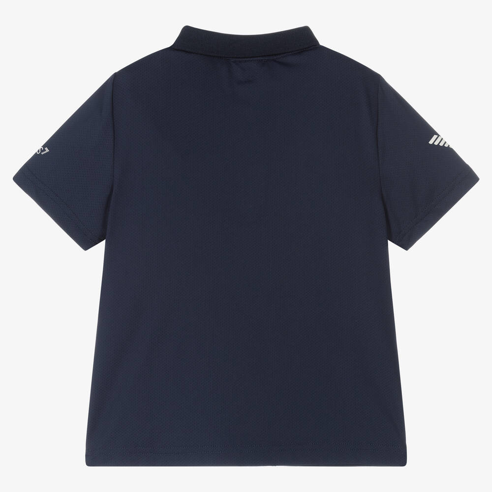 EA7 Emporio Armani-Boys Navy Blue Ventus7 Sports Polo Shirt | Childrensalon