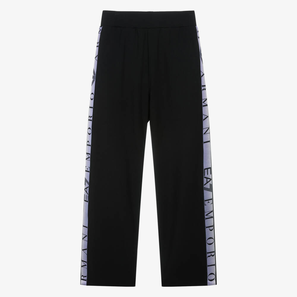 EA7 Emporio Armani-بنطلون رياضي Ventus7 بشعار لون أسود للبنات | Childrensalon