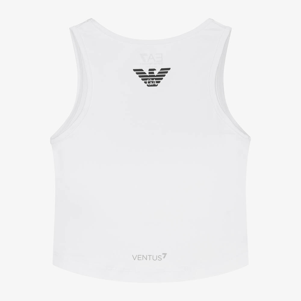 EA7 Emporio Armani-Girls White VENTUS7 Sports Top | Childrensalon