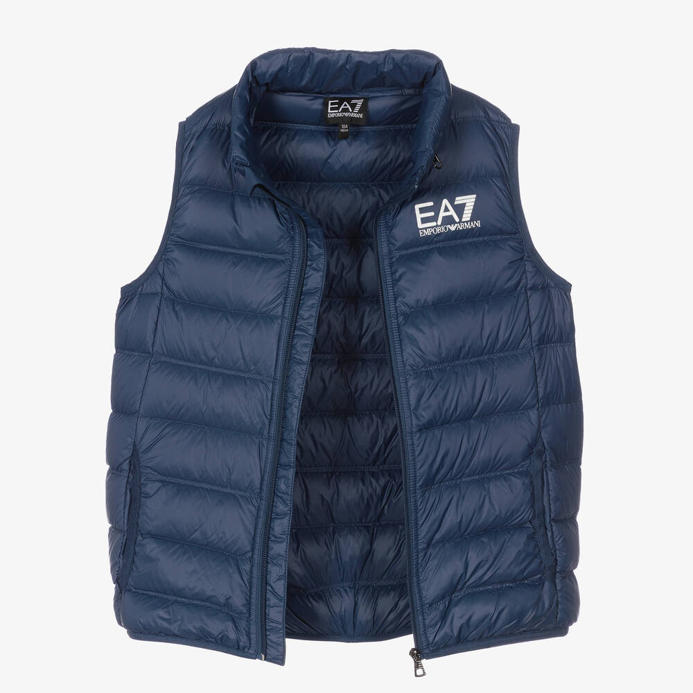 EA7 Emporio Armani-Синий пуховый жилет для подростков | Childrensalon