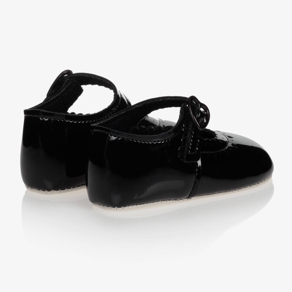 Early Days-Baby Girls Black Patent Pre-Walker Shoes | Childrensalon