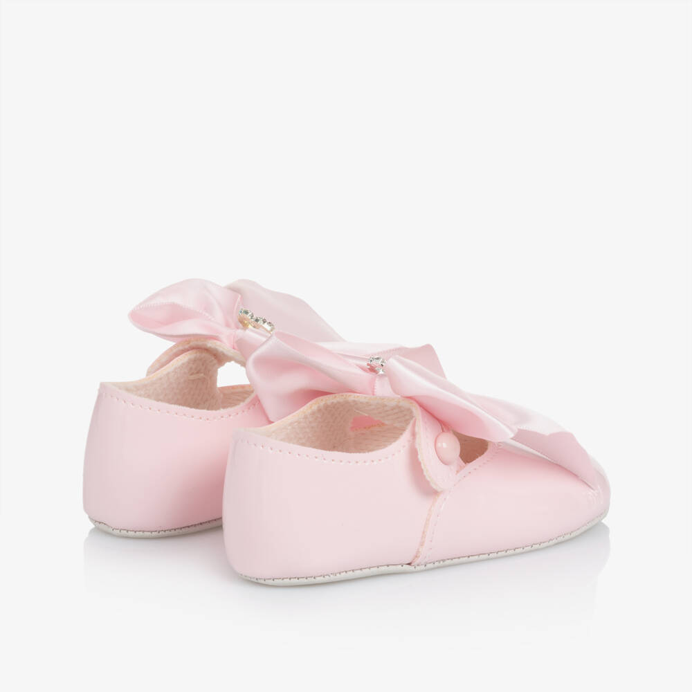 Early Days-Туфельки розовые с бантом и сердцем из страз для малышек | Childrensalon
