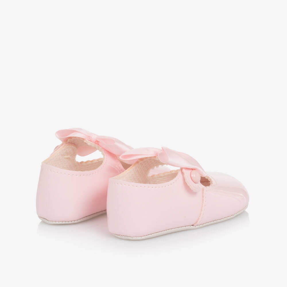 Early Days-Baby Girls Pink Pre-Walker Shoes with Bows | Childrensalon