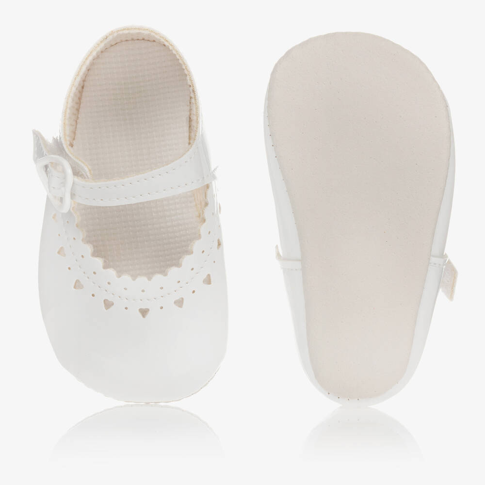 Early Days-Baby Girls White Patent Pre-Walker Shoes | Childrensalon