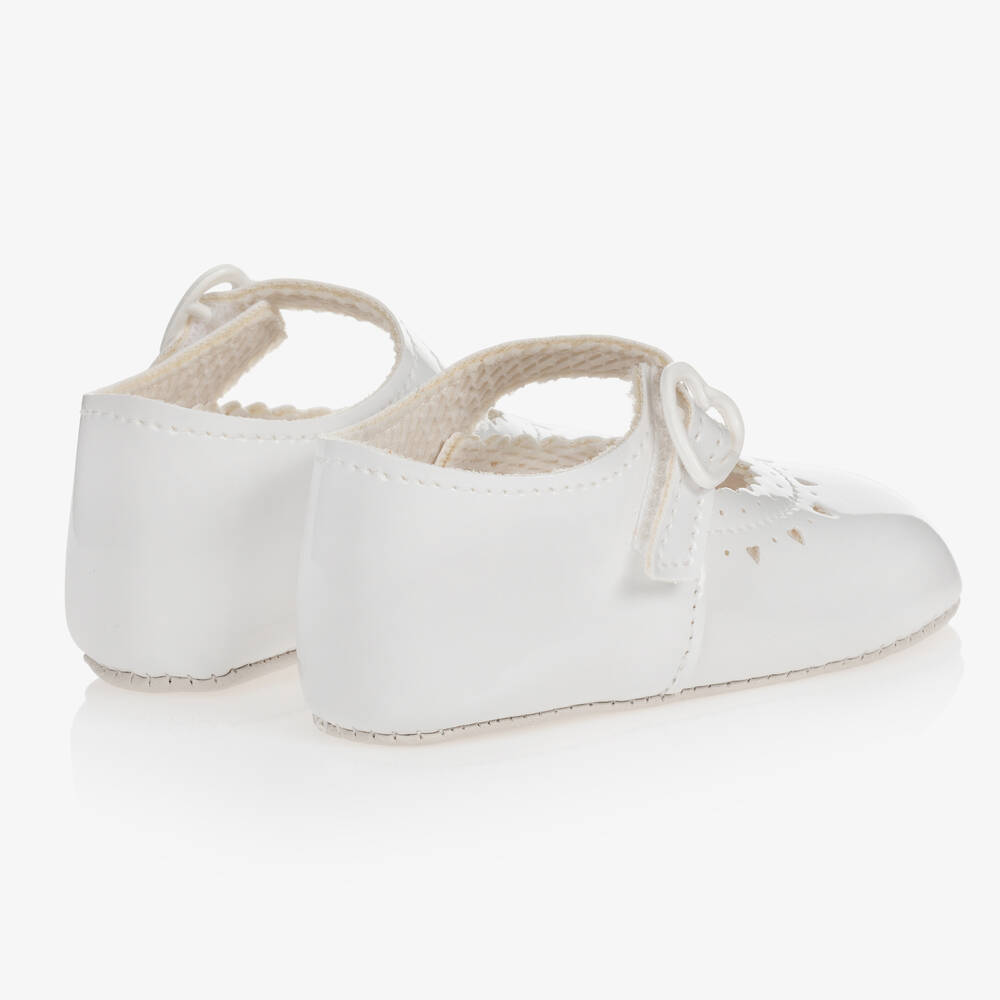 Early Days-Baby Girls White Patent Pre-Walker Shoes | Childrensalon