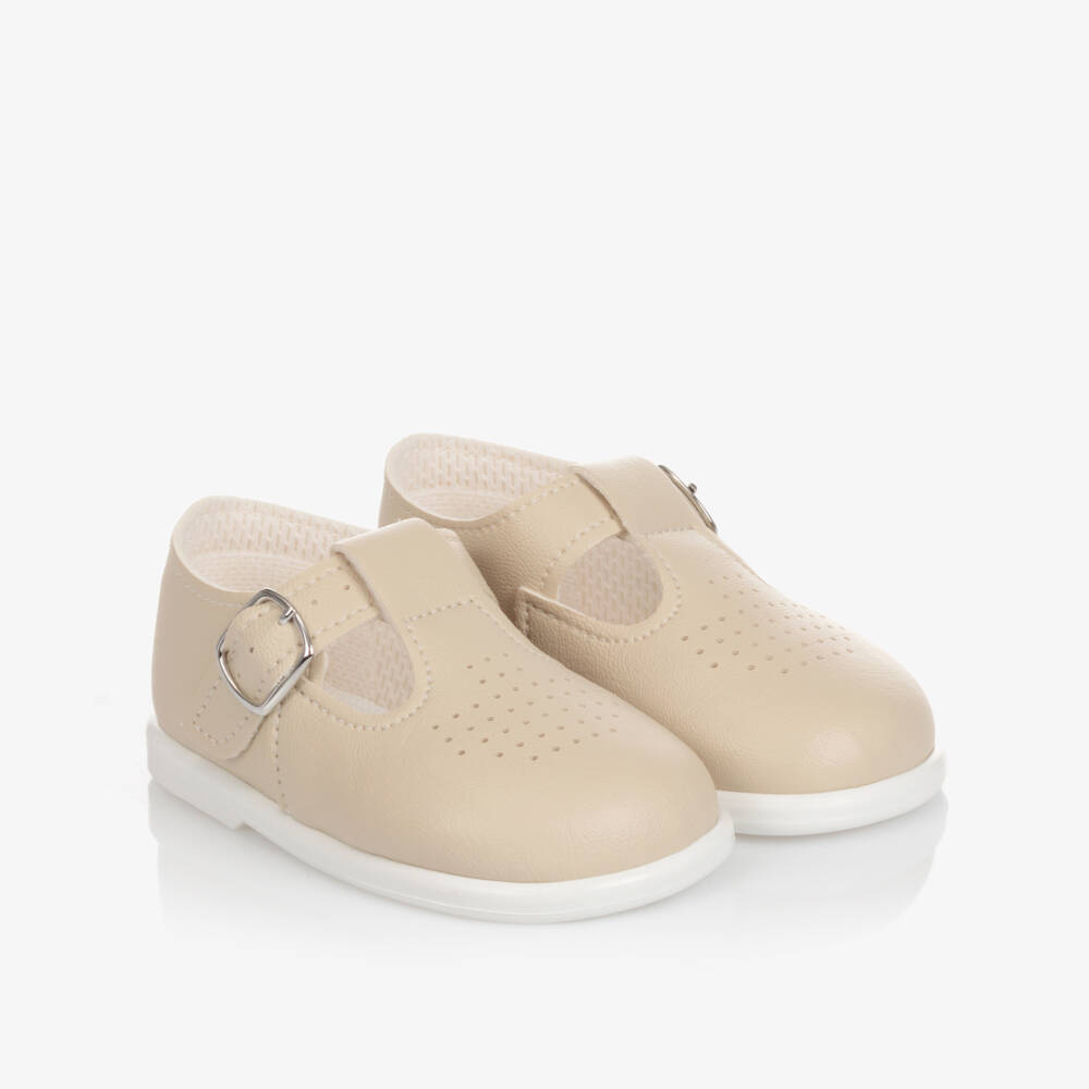 Early Days-Beige First Walker Shoes | Childrensalon