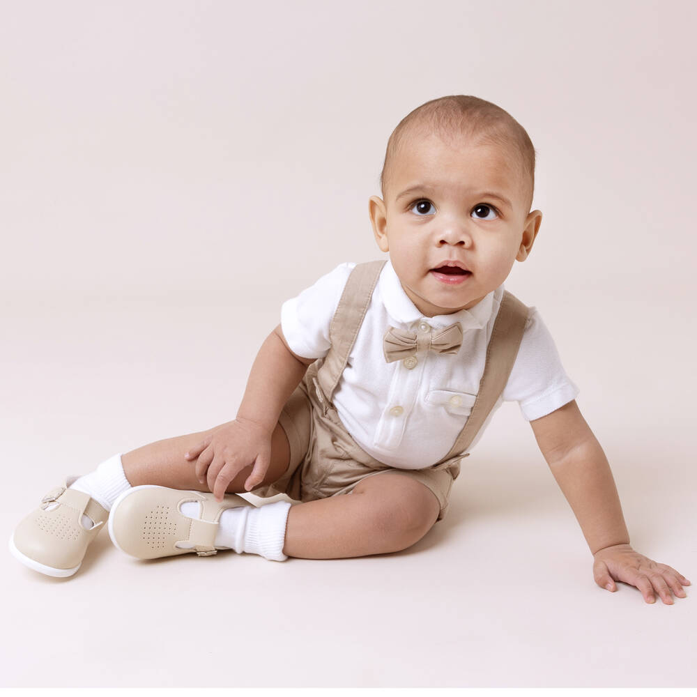 Early Days-Beige First Walker Shoes | Childrensalon