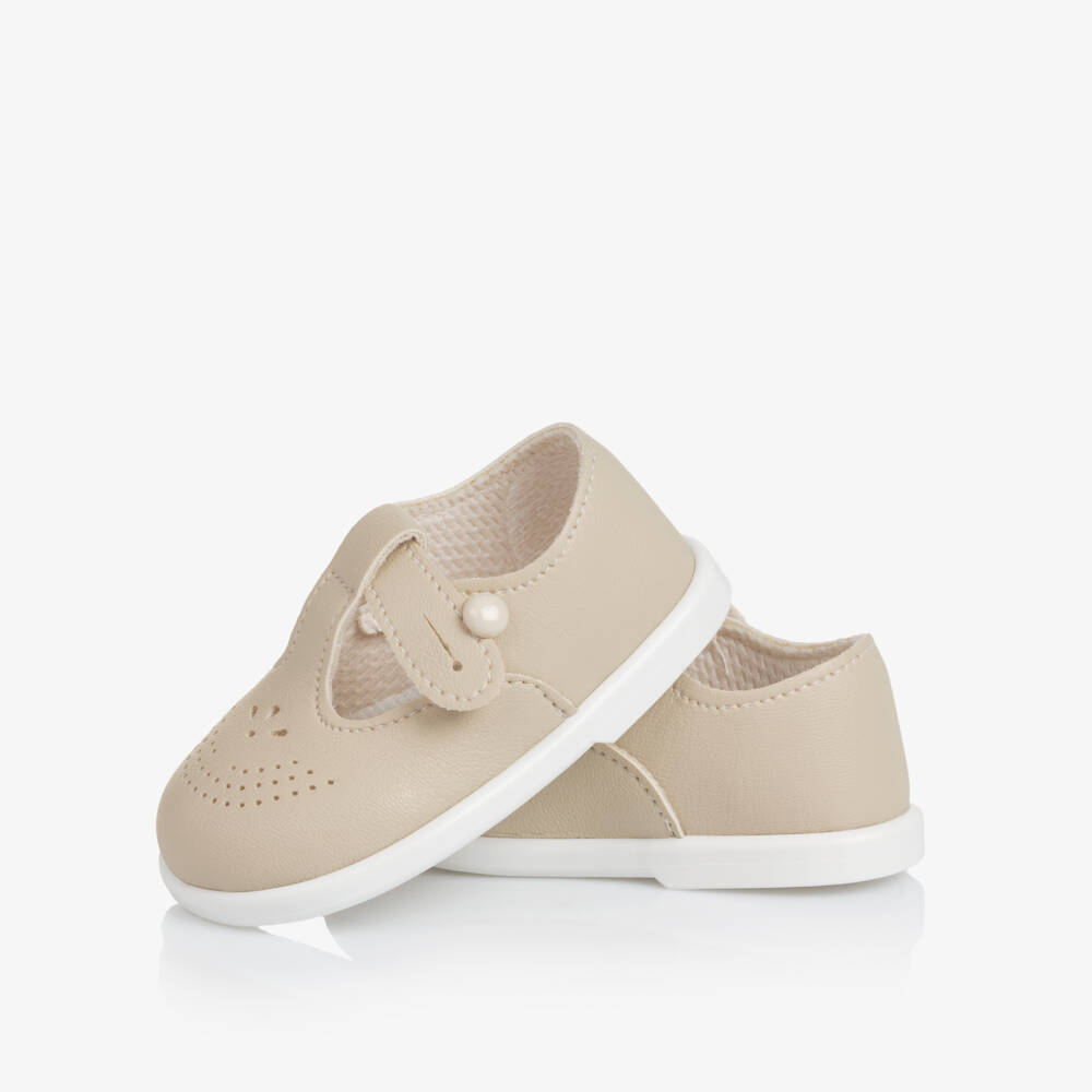 Early Days-حذاء بسيّر لمرحلة بدء المشي لون بيج | Childrensalon
