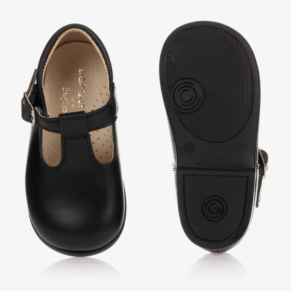 Early Days-Кожаные туфли черного цвета для мальчиков и девочек | Childrensalon