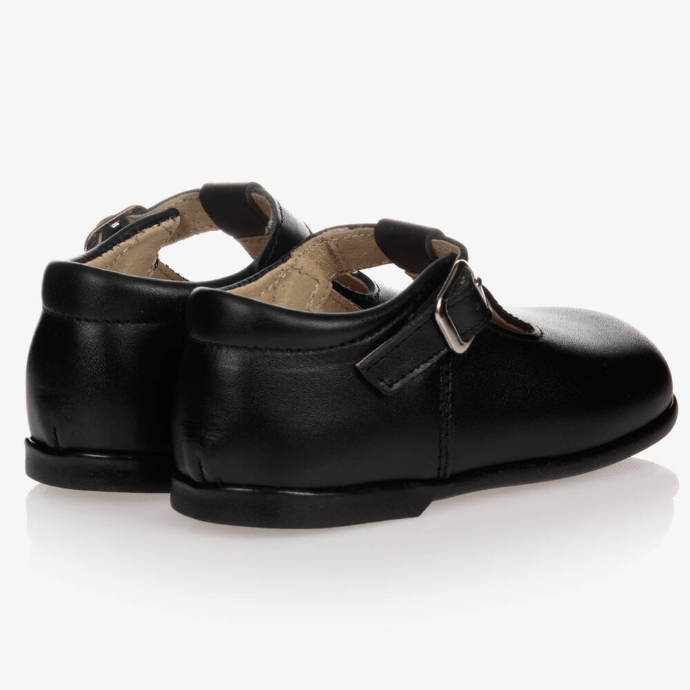 Early Days-Кожаные туфли черного цвета для мальчиков и девочек | Childrensalon