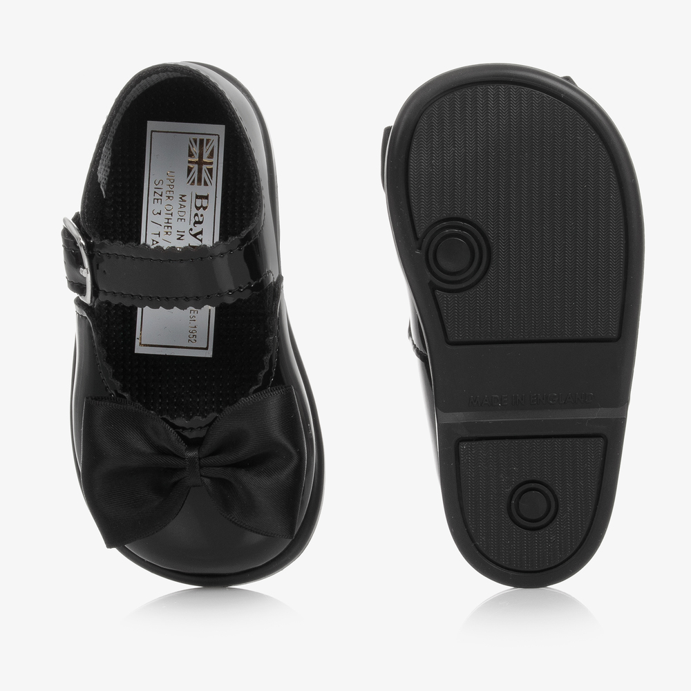 Early Days-Black Patent Bar Shoes | Childrensalon
