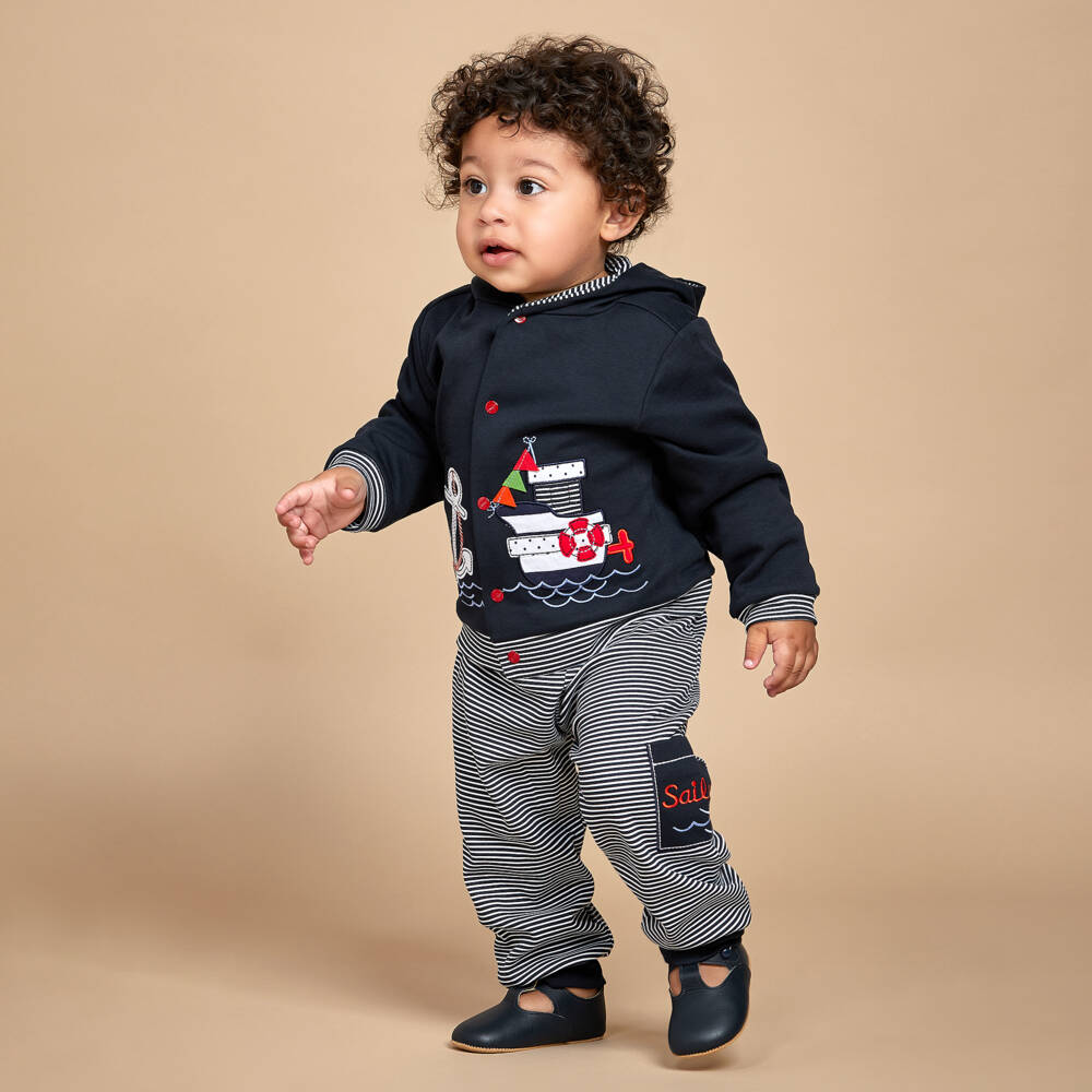 Early Days-Blue Leather Pre-Walker Bar Shoes | Childrensalon