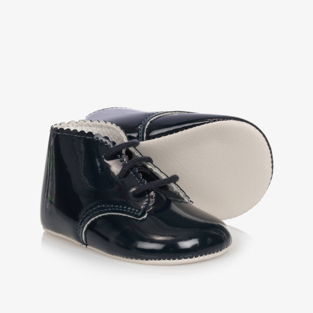 Early Days-Blue Patent Pre-Walker Shoes | Childrensalon