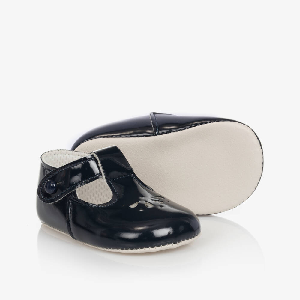 Early Days-Blue Patent Pre-Walker Shoes | Childrensalon