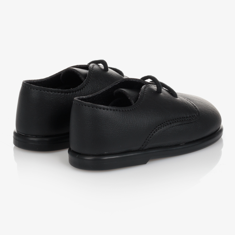 Early Days-Boys Black First Walker Shoes | Childrensalon