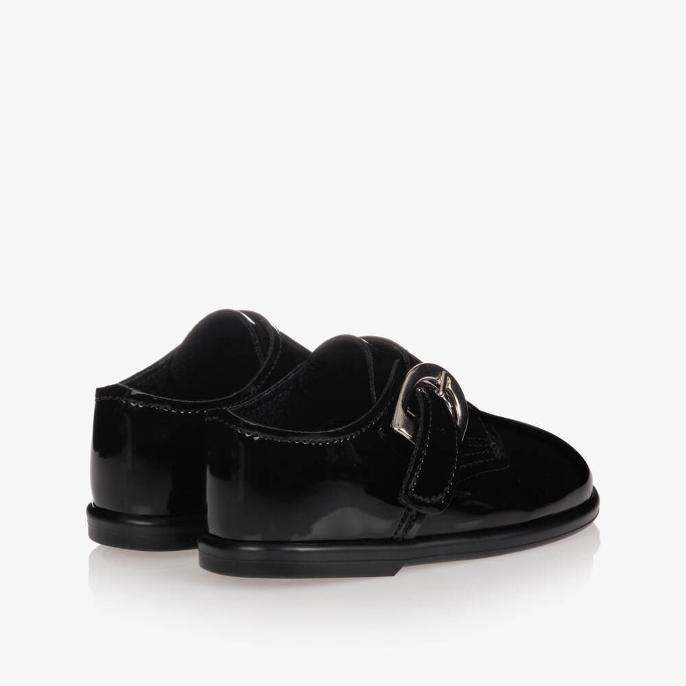 Early Days-Boys Black First-Walker Shoes | Childrensalon
