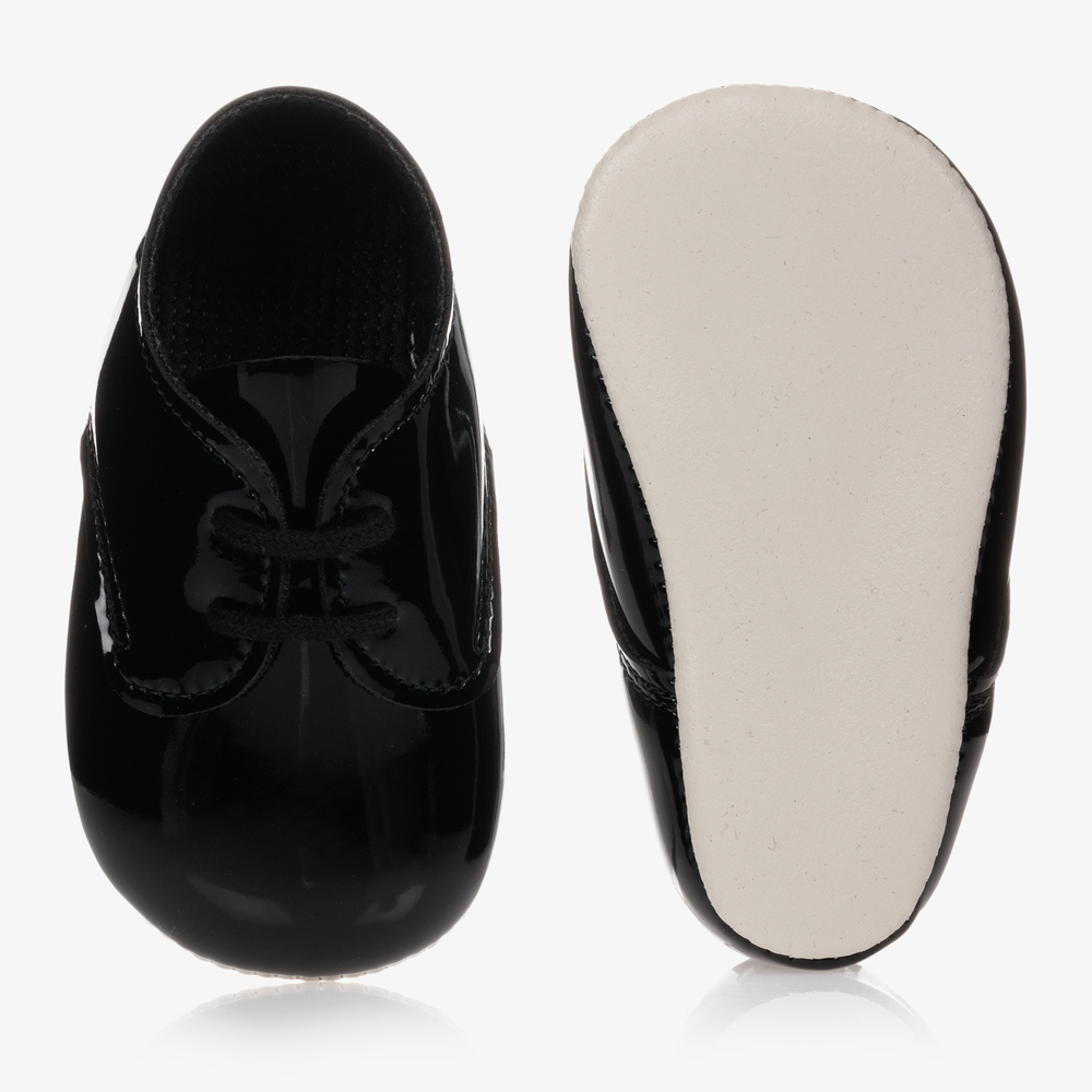 Early Days-Boys Black Pre-Walker Shoes | Childrensalon