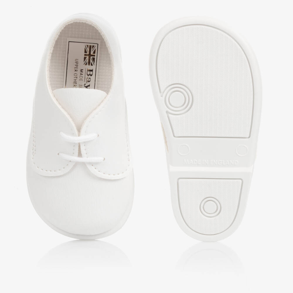 Early Days-Boys Pale Ivory First Walker Shoes | Childrensalon
