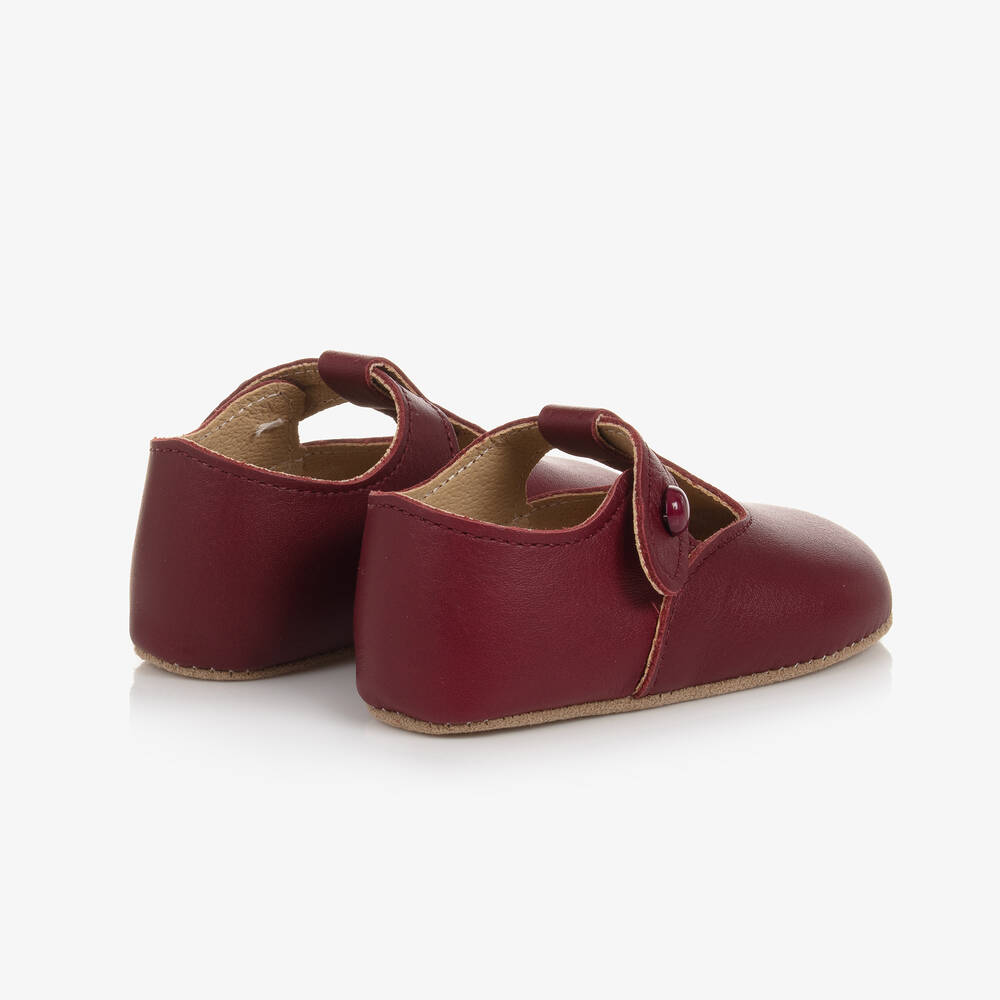 Early Days-Boys Red Leather Pre-Walker Shoes | Childrensalon
