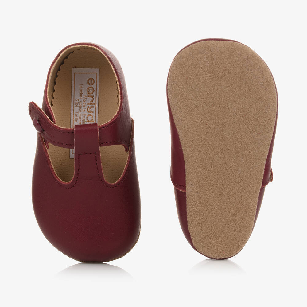 Early Days-Boys Red Leather Pre-Walker Shoes | Childrensalon