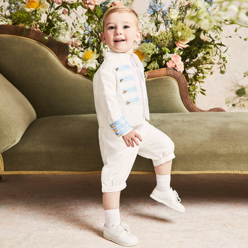 Early Days-Boys White First Walker Shoes | Childrensalon