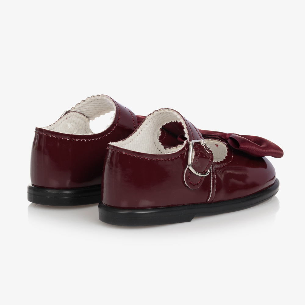 Early Days-Burgundy Red Patent Bar Shoes | Childrensalon