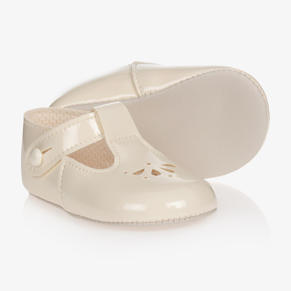 Early Days Baypods-Ivory Patent Pre-Walker Shoes  | Childrensalon