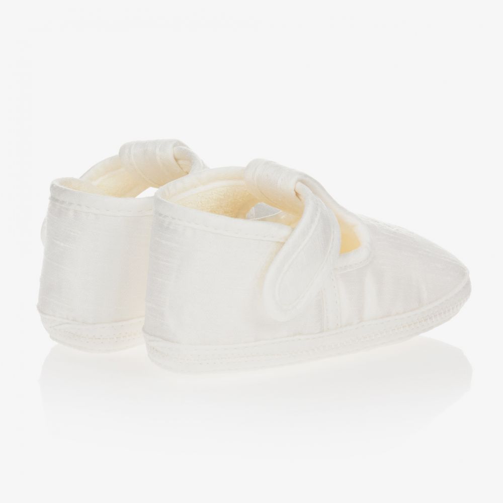 Early Days Baypods-Ivory Silk Baby Shoes | Childrensalon