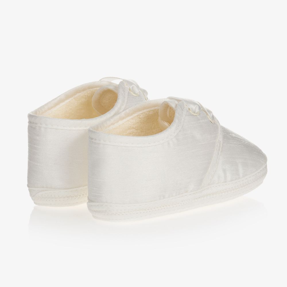 Early Days-Ivory Silk Pre-Walker Shoes | Childrensalon
