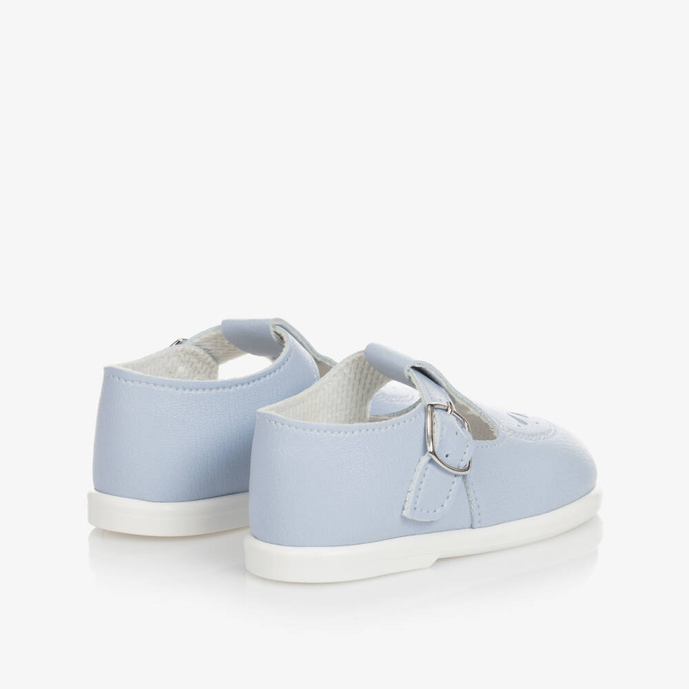 Early Days-Light Blue T-Bar Shoes | Childrensalon