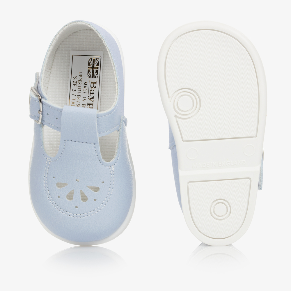 Early Days-Light Blue T-Bar Shoes | Childrensalon