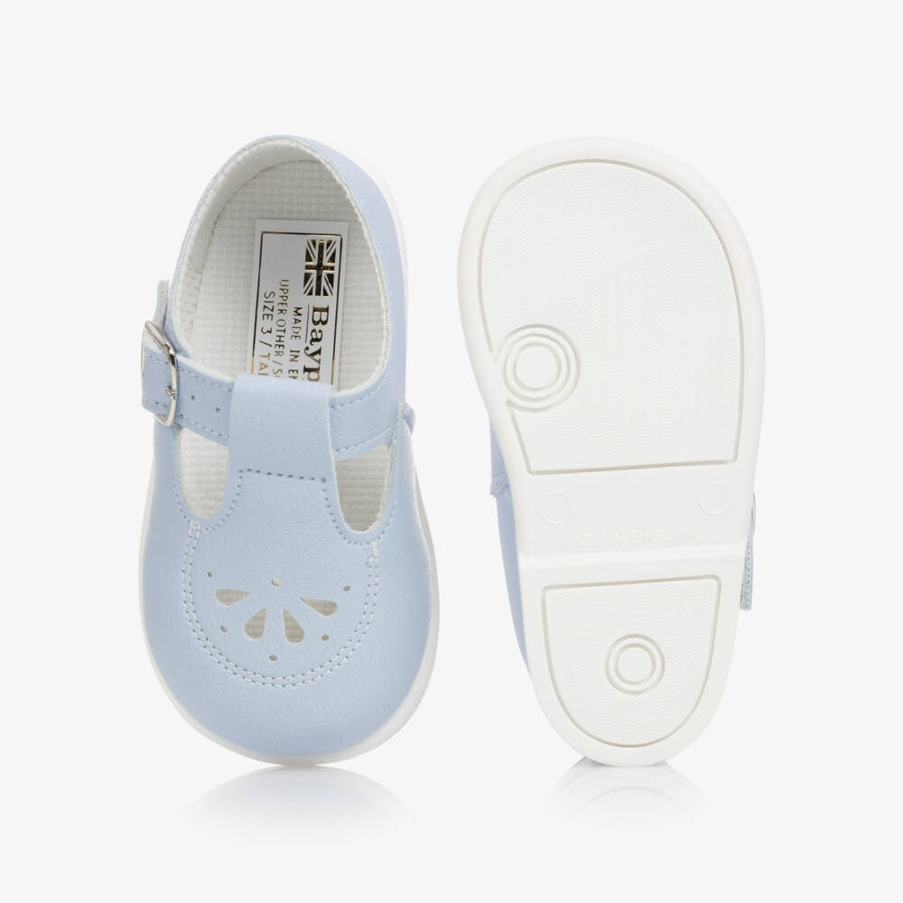 Early Days-Light Blue T-Bar Shoes | Childrensalon