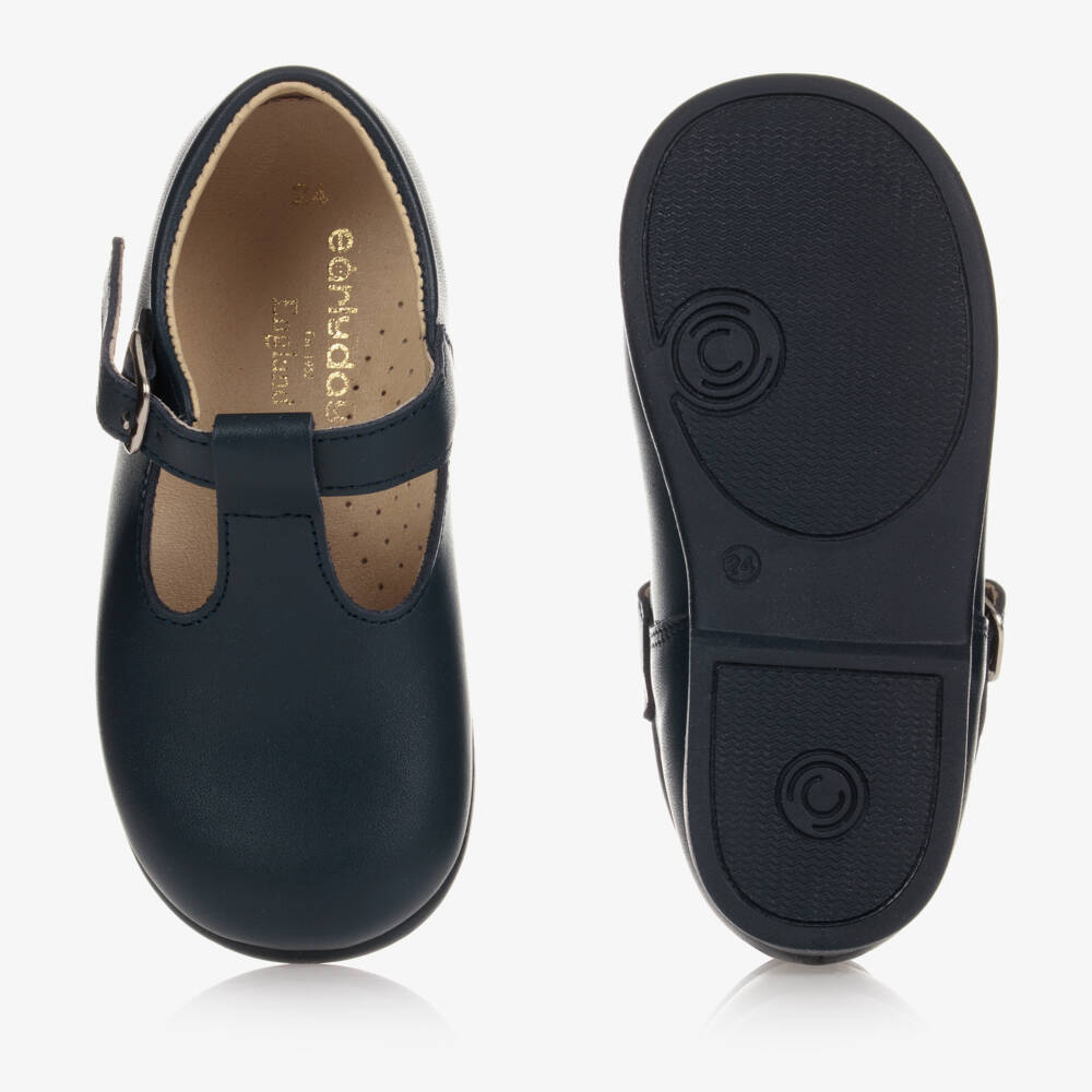 Early Days-حذاء بسير جلد لون كحلي | Childrensalon