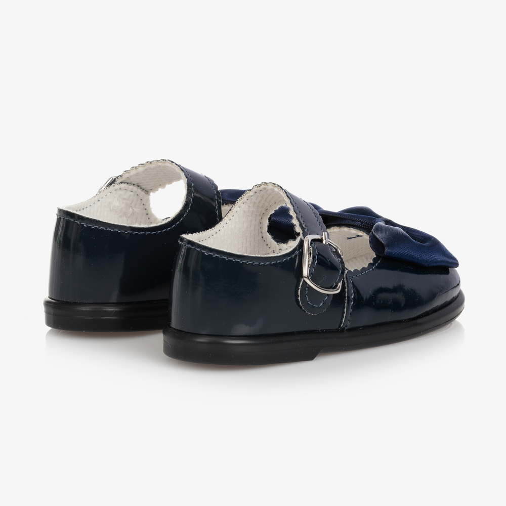 Early Days-Navy Blue Patent Bar Shoes | Childrensalon