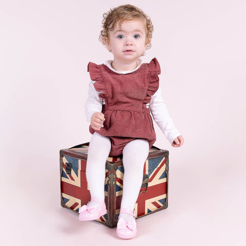 Early Days-حذاء بسيّر جلد لامع لون زهري للبنات | Childrensalon