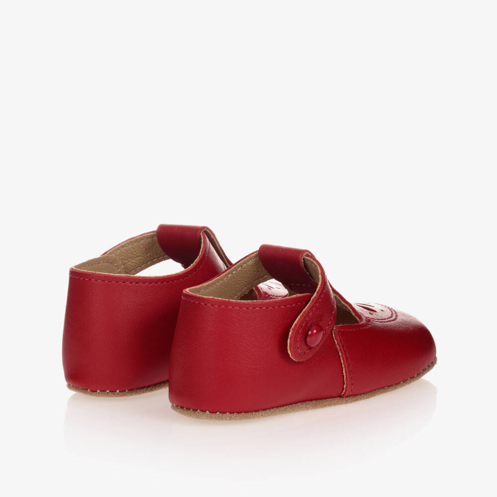 Early Days-Red Cut-Out Leather Pre-Walker Shoes | Childrensalon