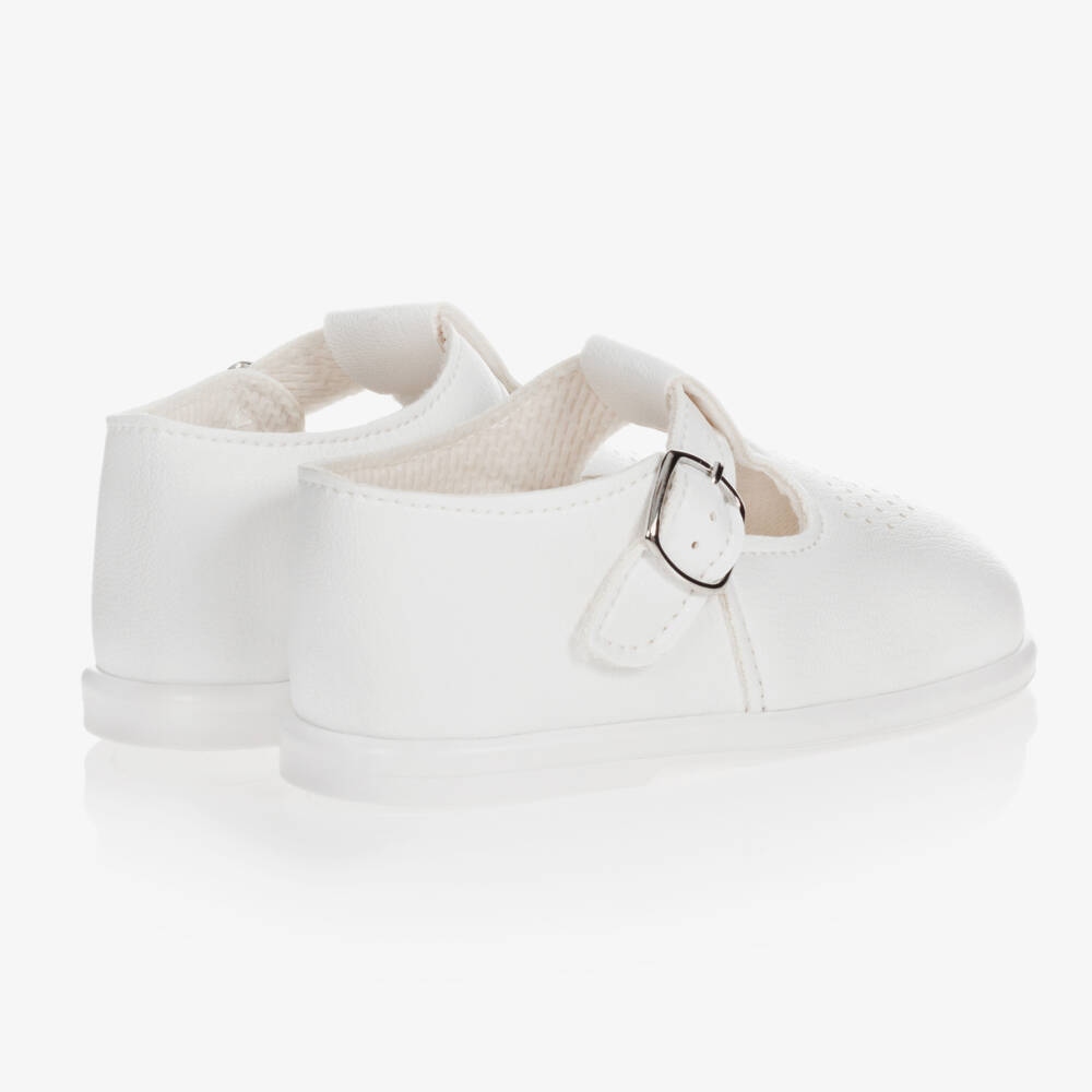Early Days-White First Walker Bar Shoes | Childrensalon