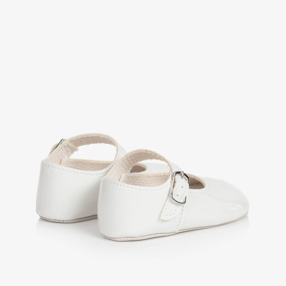 Early Days-White Patent Faux Leather Pre-Walker Shoes | Childrensalon