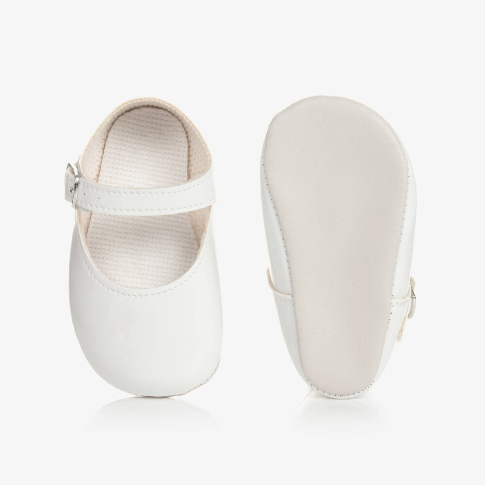 Early Days-White Patent Faux Leather Pre-Walker Shoes | Childrensalon