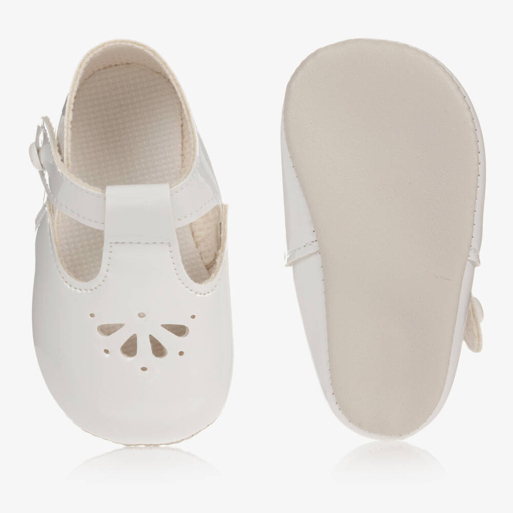 Early Days Baypods-White Patent Pre-Walker Bar Shoes | Childrensalon