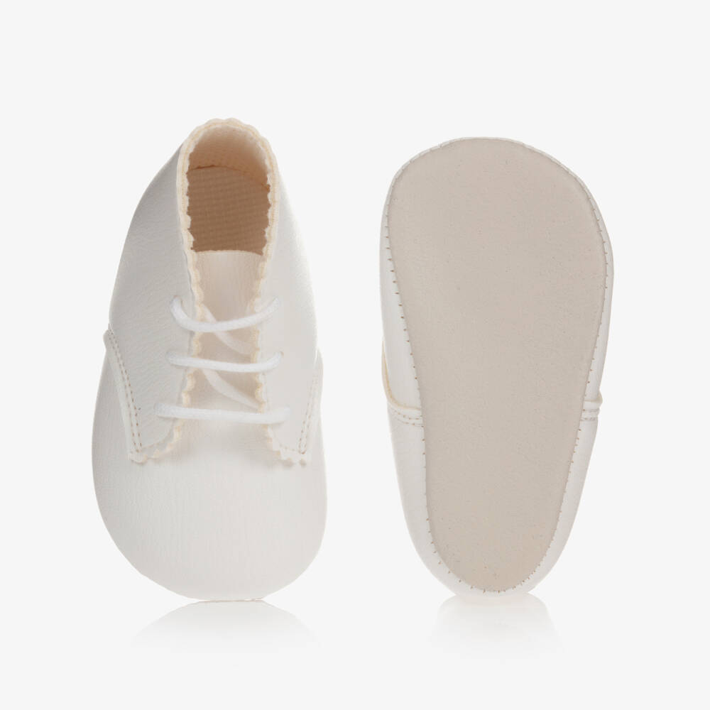 Early Days-حذاء لون أبيض لمرحلة ما قبل المشي | Childrensalon