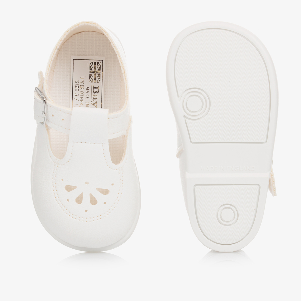 Early Days-White T-Bar Shoes | Childrensalon