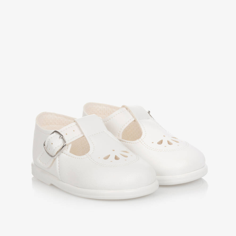 Early Days-Белые туфли с Т-образным ремешком | Childrensalon