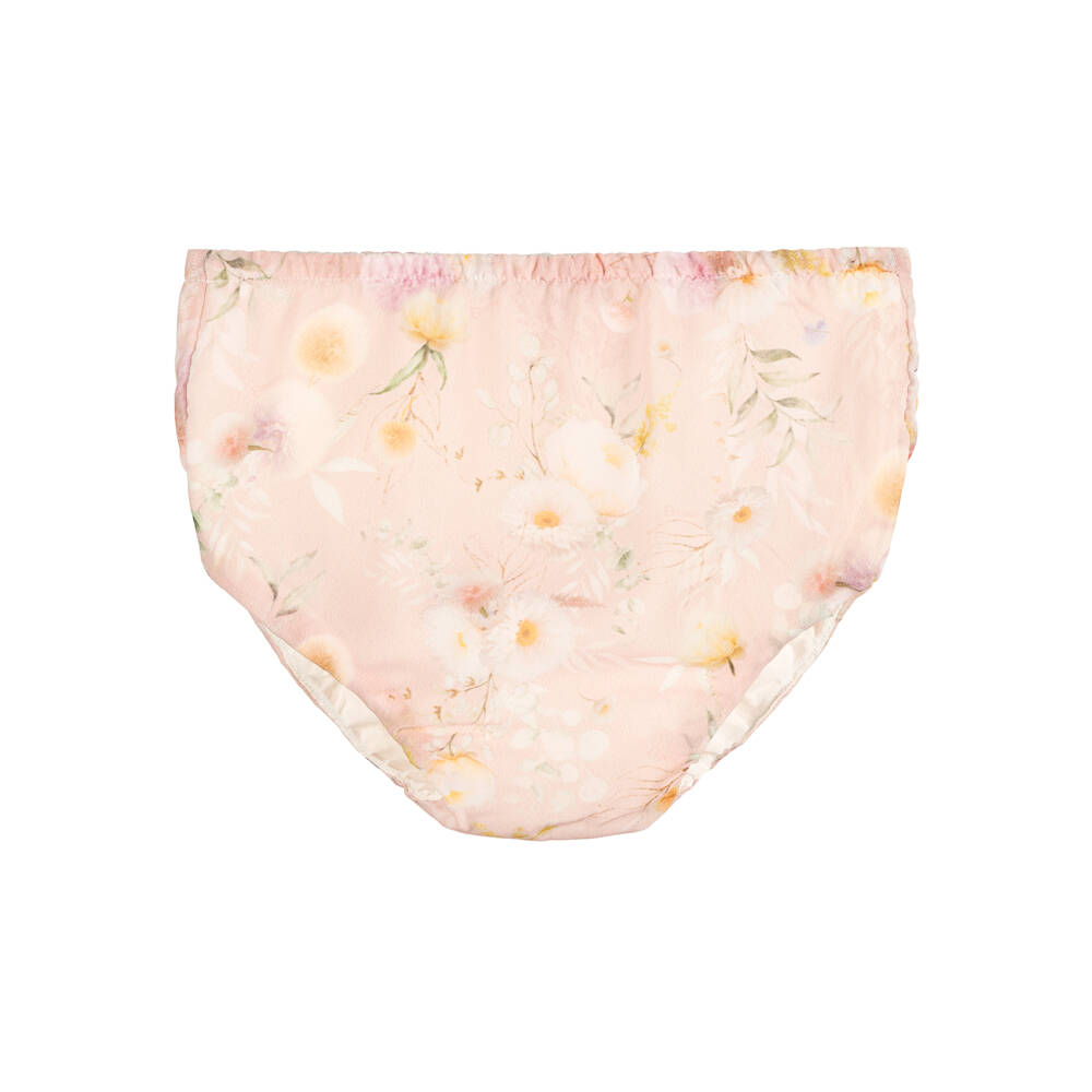 EIRENE-Платье розовое шифоновое с цветами для малышек  | Childrensalon