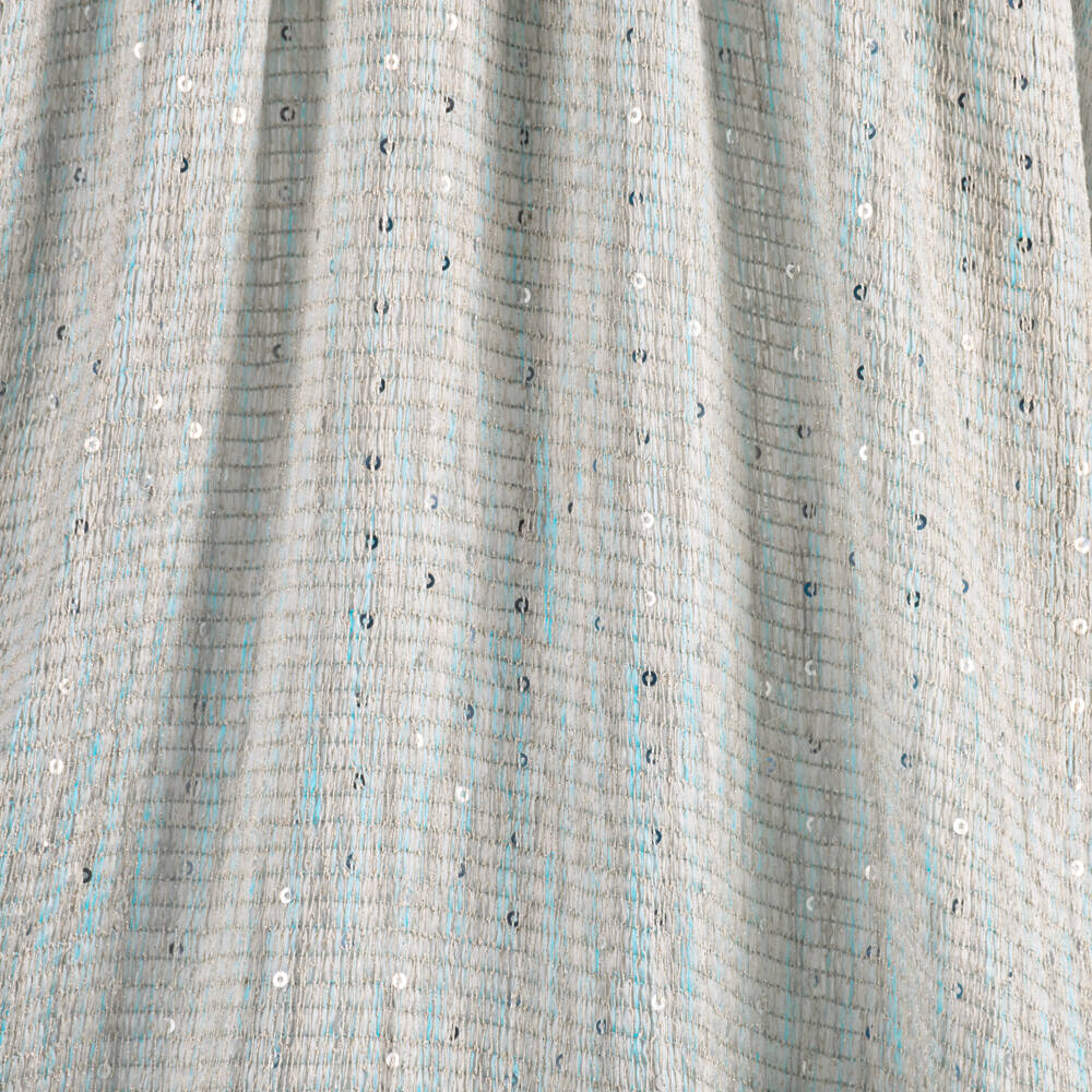 EIRENE-Girls Blue & Silver Sequinned Dress | Childrensalon