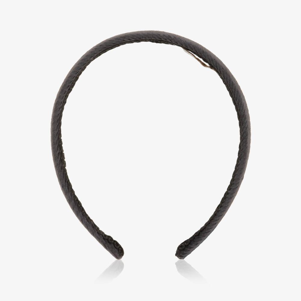 EIRENE-Girls Grey Corduroy Hairband | Childrensalon